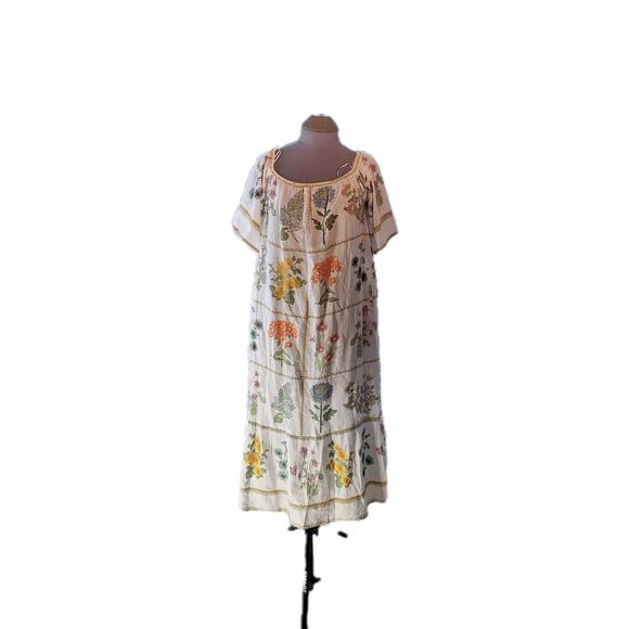 Society Social X Crown & Ivy Size M Short Sleeve Floral Cottagecore Maxi Dress - Picture 1 of 14